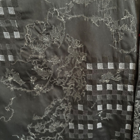 ROBERT Graham Luxury Long Sleeve Dress Shirt, XL, Black Embroidered - Picture 11 of 14